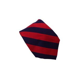 NWT Brooks Brother Mens Dorian Striped Tie Necktie OS Red Blue Silk Regular Fit